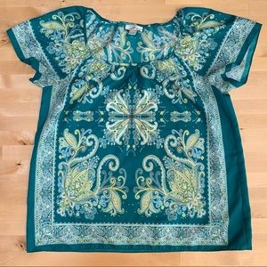 LOFT Bandana / Handkerchief Blouse